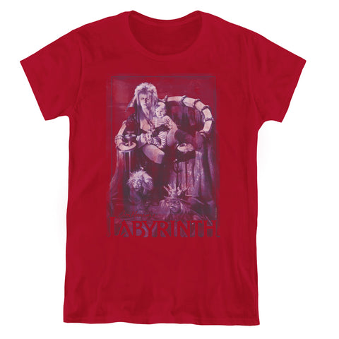 Labyrinth/goblin Baby - S/s Womens Tee - Cardinal