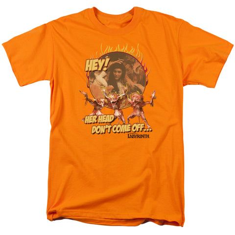 Labyrinth/head Dont Come Off - S/s Adult 18/1 - Orange