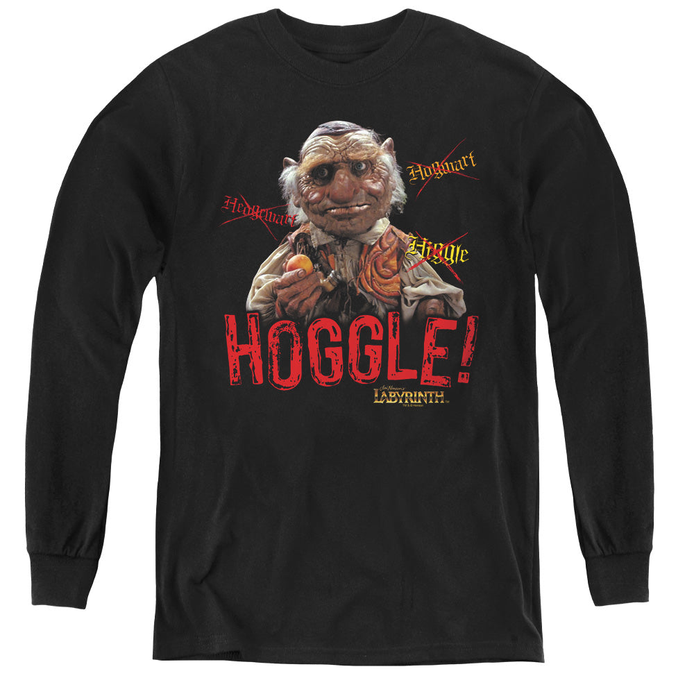 Labyrinth/hoggle - Youth Long Sleeve Tee - Black