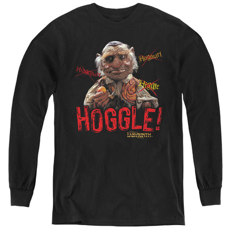 Labyrinth/hoggle - Youth Long Sleeve Tee - Black