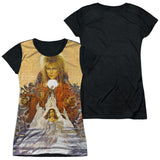 Junior Cap Sleeve 100% Poly Black Back