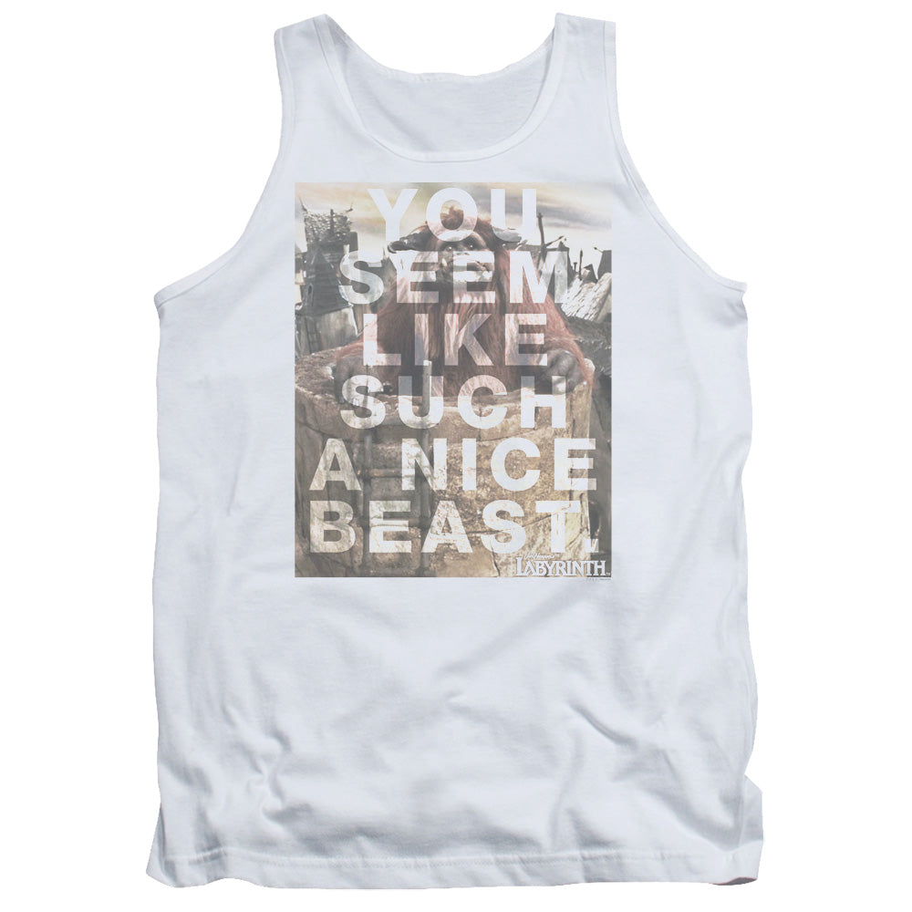 Labyrinth/nice Beast-adult Tank-white