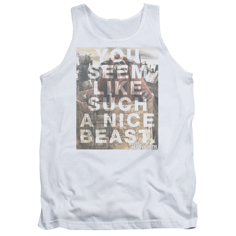 Labyrinth/nice Beast-adult Tank-white