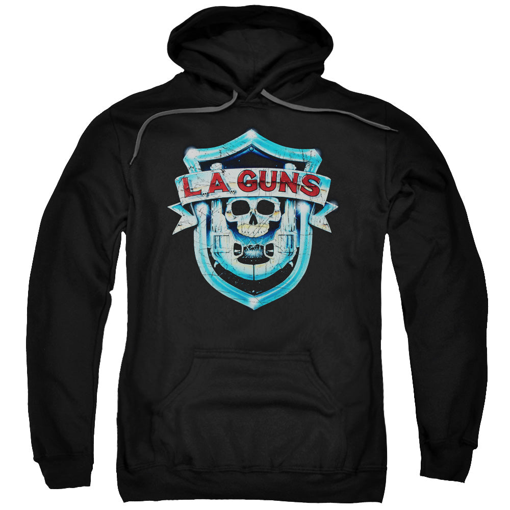 La Guns/la Guns Shield-adult Pull-over Hoodie-black