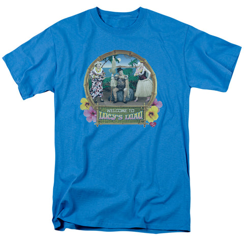 I Love Lucy/lucys Luau - S/s Adult 18/1 - Turquoise