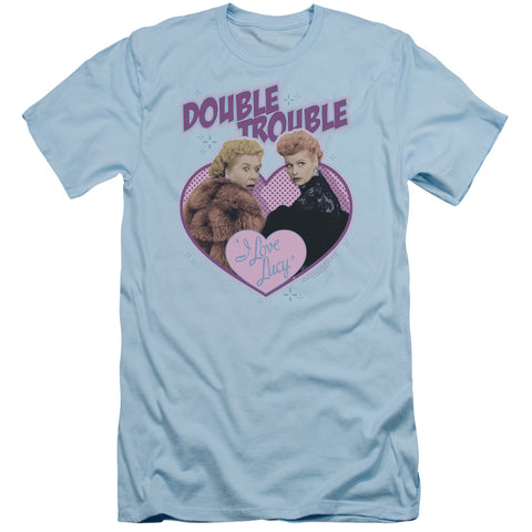 I Love Lucy/double Trouble - S/s Adult 30/1 - Light Blue