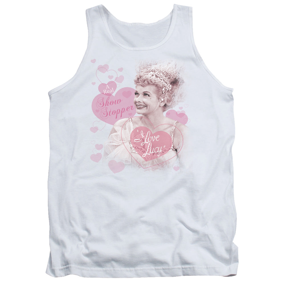 I Love Lucy/show Stopper - Adult Tank - White