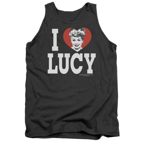I Love Lucy/i Love Lucy-adult Tank-charcoal