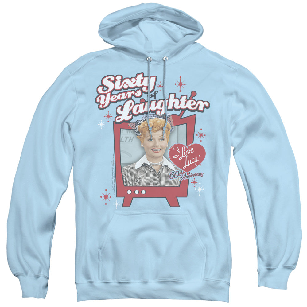 I Love Lucy/60 Years Of Laughter - Adult Pull-over Hoodie - Light Blue
