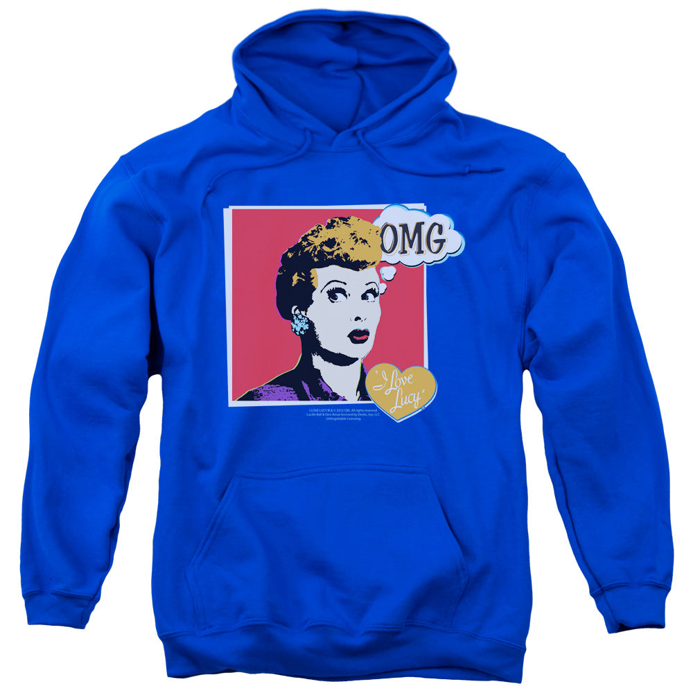 I Love Lucy/i Love Worhol Omg-adult Pull-over Hoodie-royal Blue