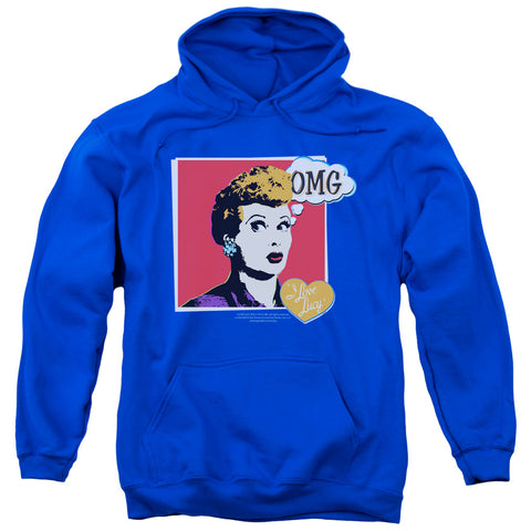 I Love Lucy/i Love Worhol Omg-adult Pull-over Hoodie-royal Blue