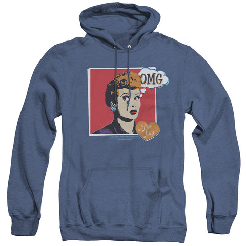 I Love Lucy/i Love Worhol Omg - Adult Heather Hoodie - Royal Blue