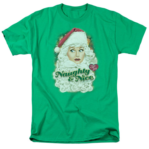 I Love Lucy/santa - S/s Adult 18/1 - Kelly Green