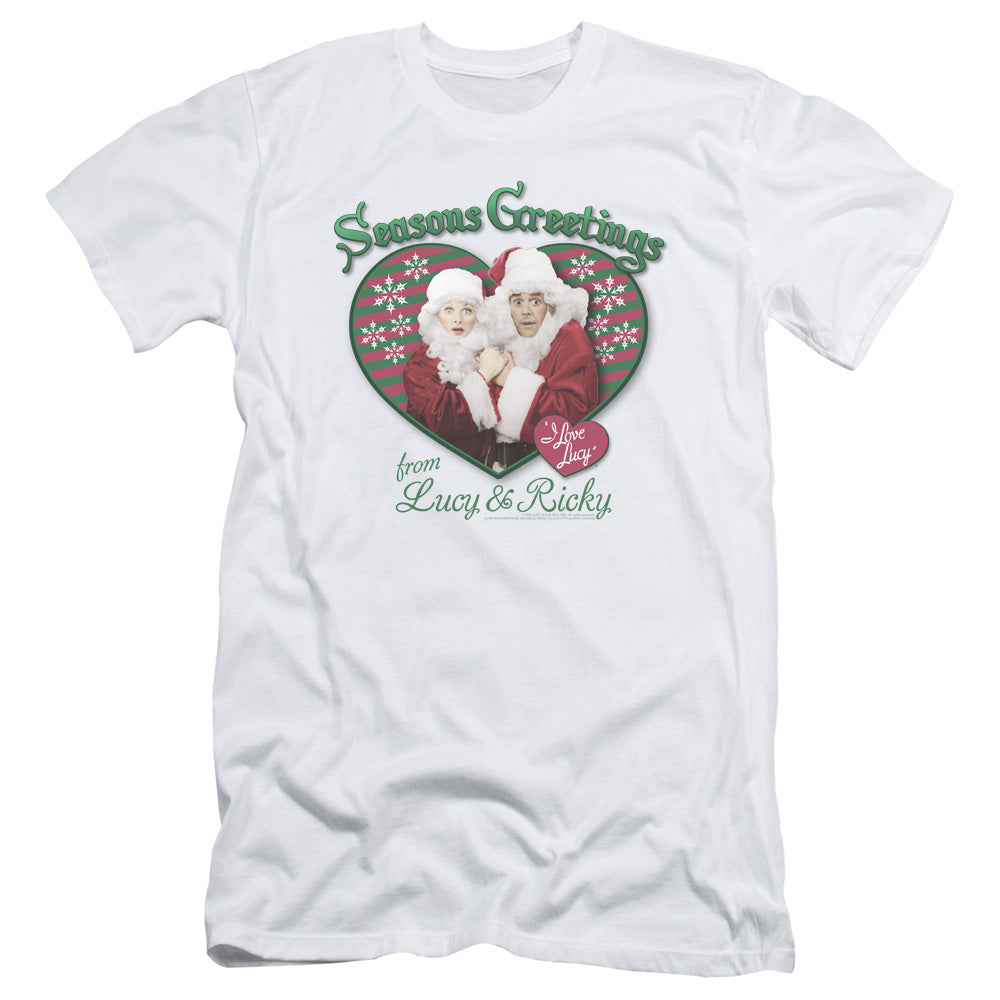I Love Lucy/seasons Greetings - S/s Adult 30/1 - White