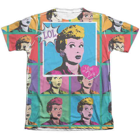 I Love Lucy/lol-adult Poly/cotton S/s Tee-white