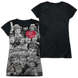 Junior Cap Sleeve 100% Poly Black Back
