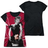 Junior Cap Sleeve 100% Poly Black Back