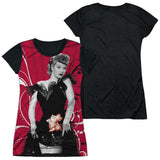 Junior Cap Sleeve 100% Poly Black Back
