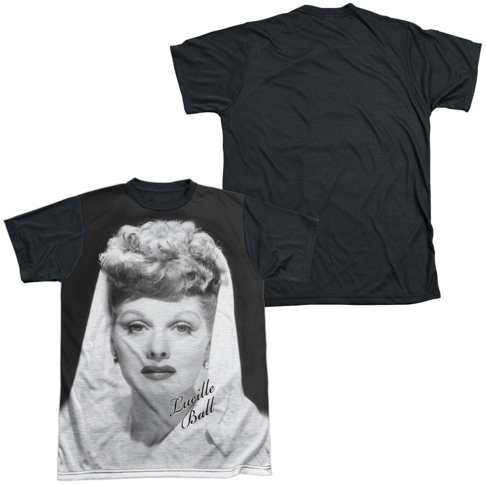 Lucille Ball/glamourous-s/s Adult White Front Black Back  -white