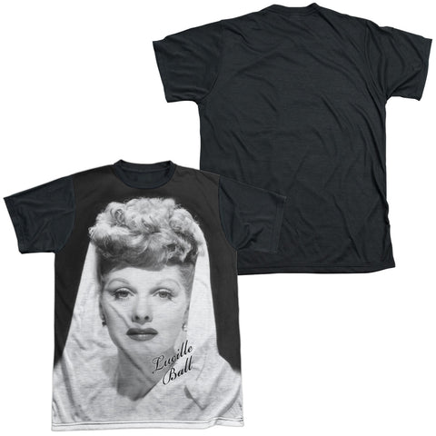 Lucille Ball/glamourous-s/s Adult White Front Black Back  -white