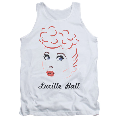 Lucille Ball/drawing-adult Tank-white
