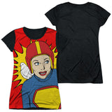 Junior Cap Sleeve 100% Poly Black Back