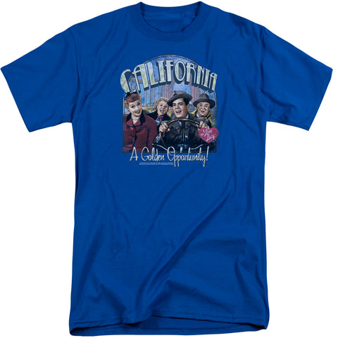 I Love Lucy/golden Opportunity-s/s Adult Tall 18/1-royal Blue