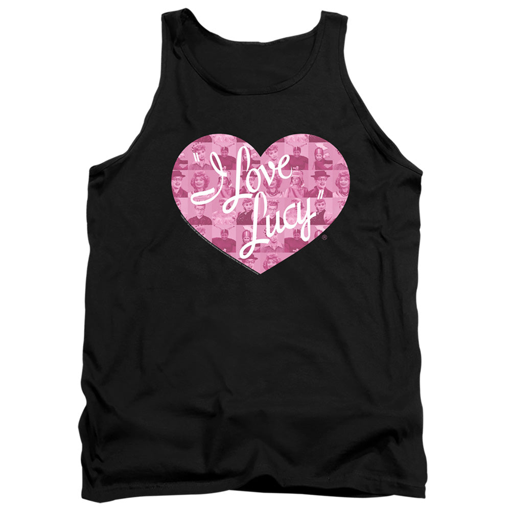I Love Lucy/many Moods Logo-adult Tank-black