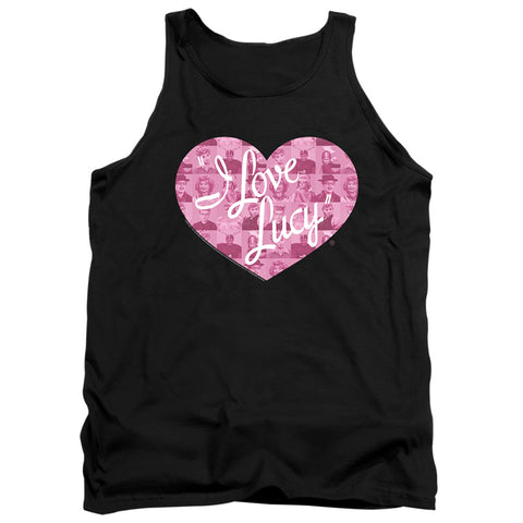 I Love Lucy/many Moods Logo-adult Tank-black