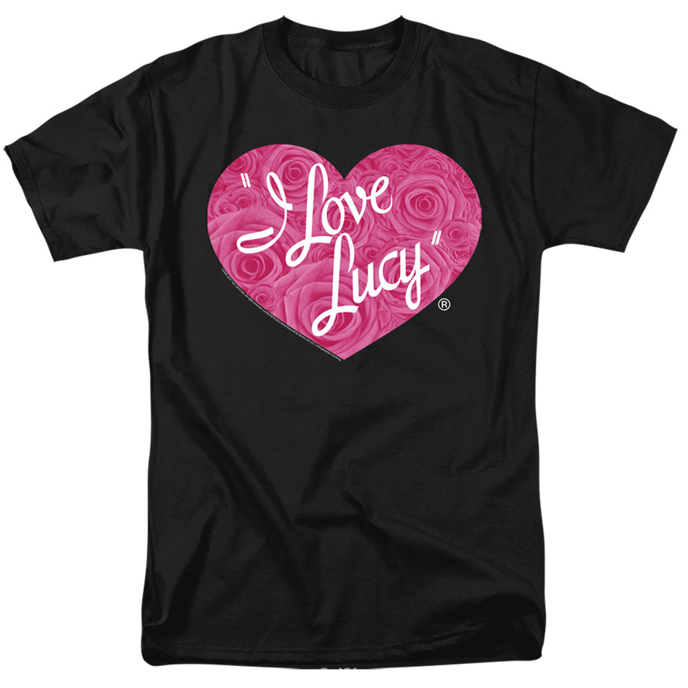 I Love Lucy/floral Logo-s/s Adult 18/1-black
