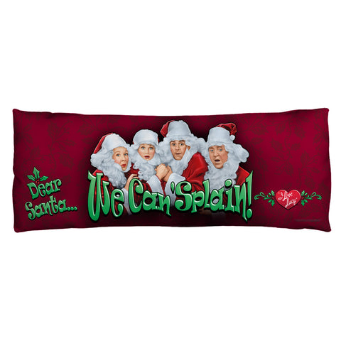 I LOVE LUCY-DEAR SANTA - MICROFIBER BODY PILLOW - 18x54