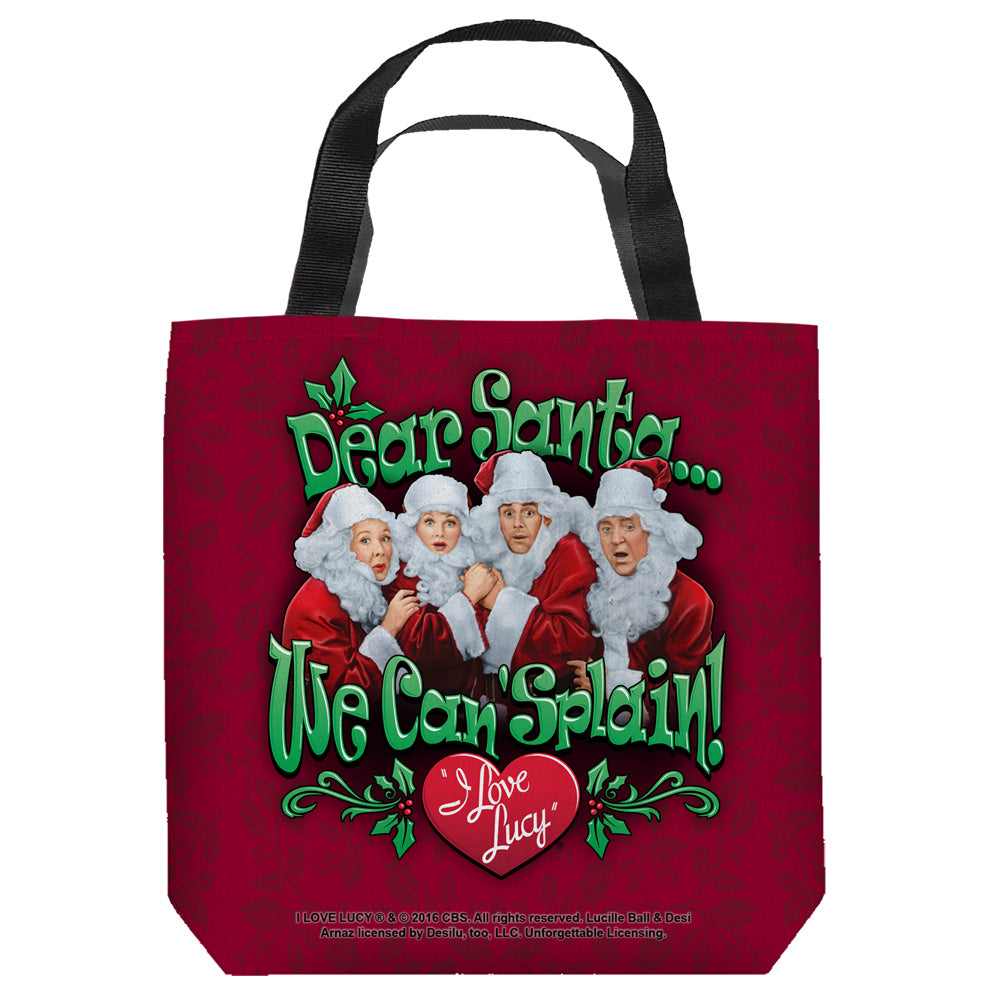 I LOVE LUCY-DEAR SANTA - TOTE BAG - 16x16