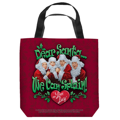 I LOVE LUCY-DEAR SANTA - TOTE BAG - 16x16