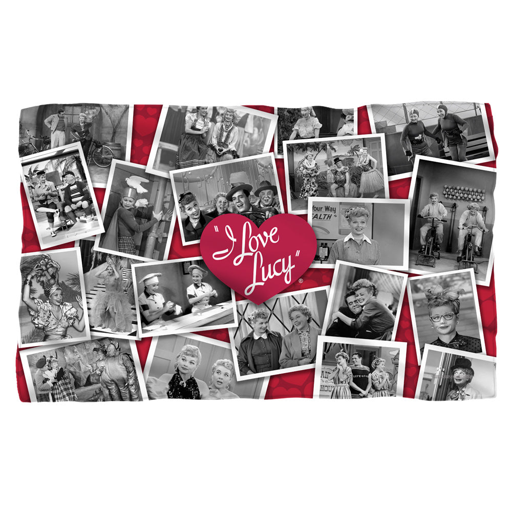 I Love Lucy/time After Time-fleece Blanket-white