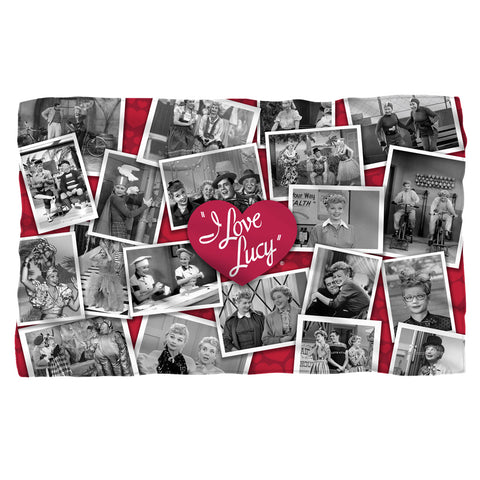 I Love Lucy/time After Time-fleece Blanket-white