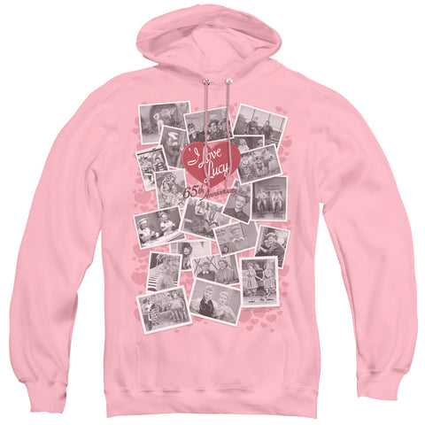 I Love Lucy/65th Anniversary-adult Pull-over Hoodie-pink