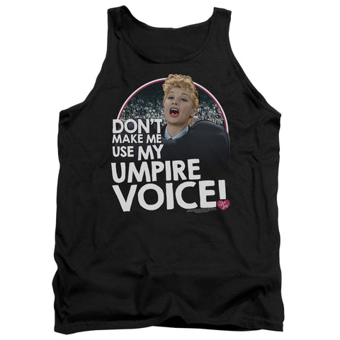 I Love Lucy/umpire-adult Tank-black