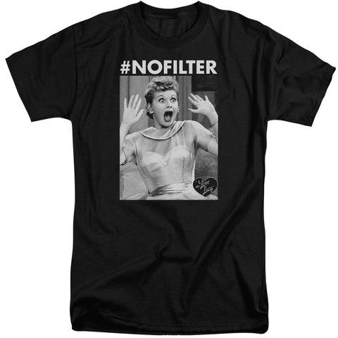 I Love Lucy/no Filter-s/s Adult Tall 18/1-black