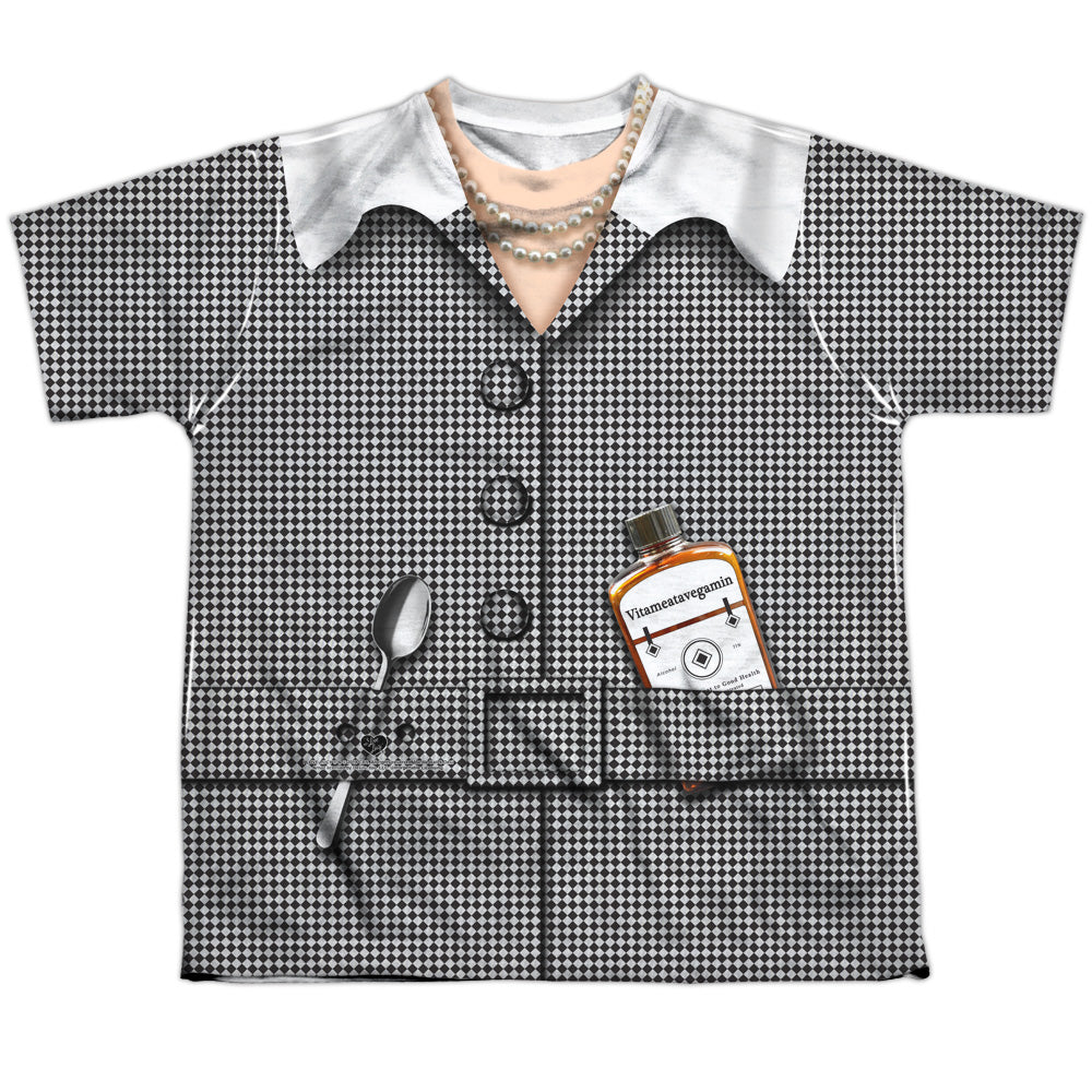 I Love Lucy/vita Costume-s/s Youth Poly Crew-white