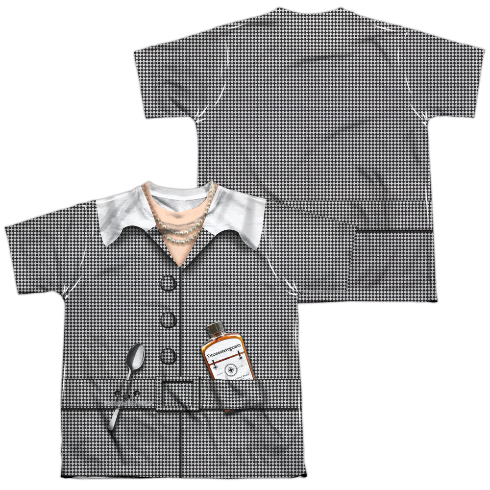 I Love Lucy/vita Costume (front/back Print)-s/s Youth Poly Crew-white