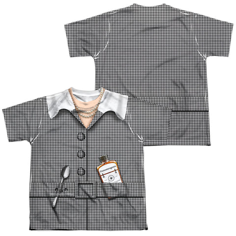 I Love Lucy/vita Costume (front/back Print)-s/s Youth Poly Crew-white