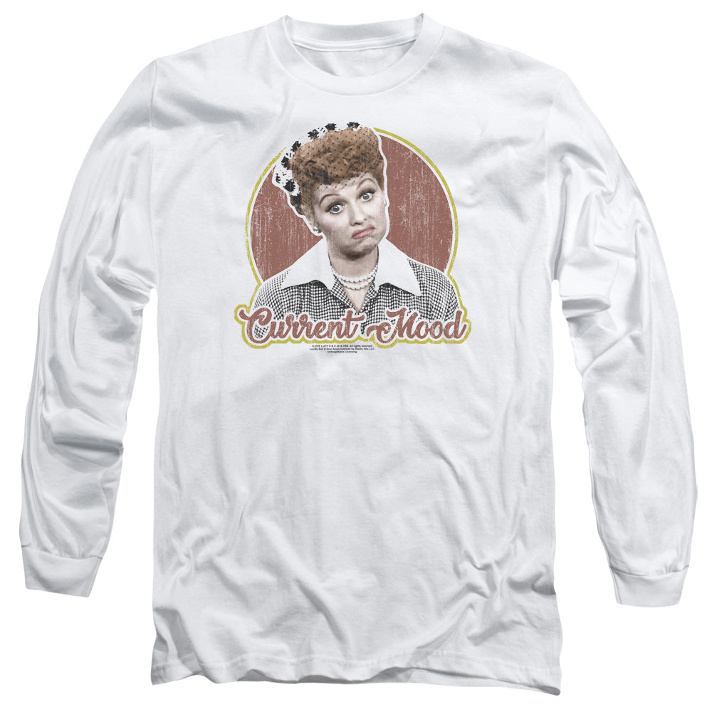 I Love Lucy/current Mood-l/s Adult 18/1-white