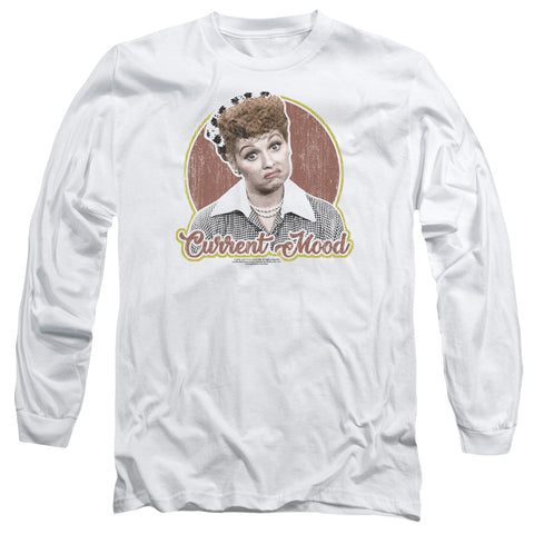I Love Lucy/current Mood-l/s Adult 18/1-white