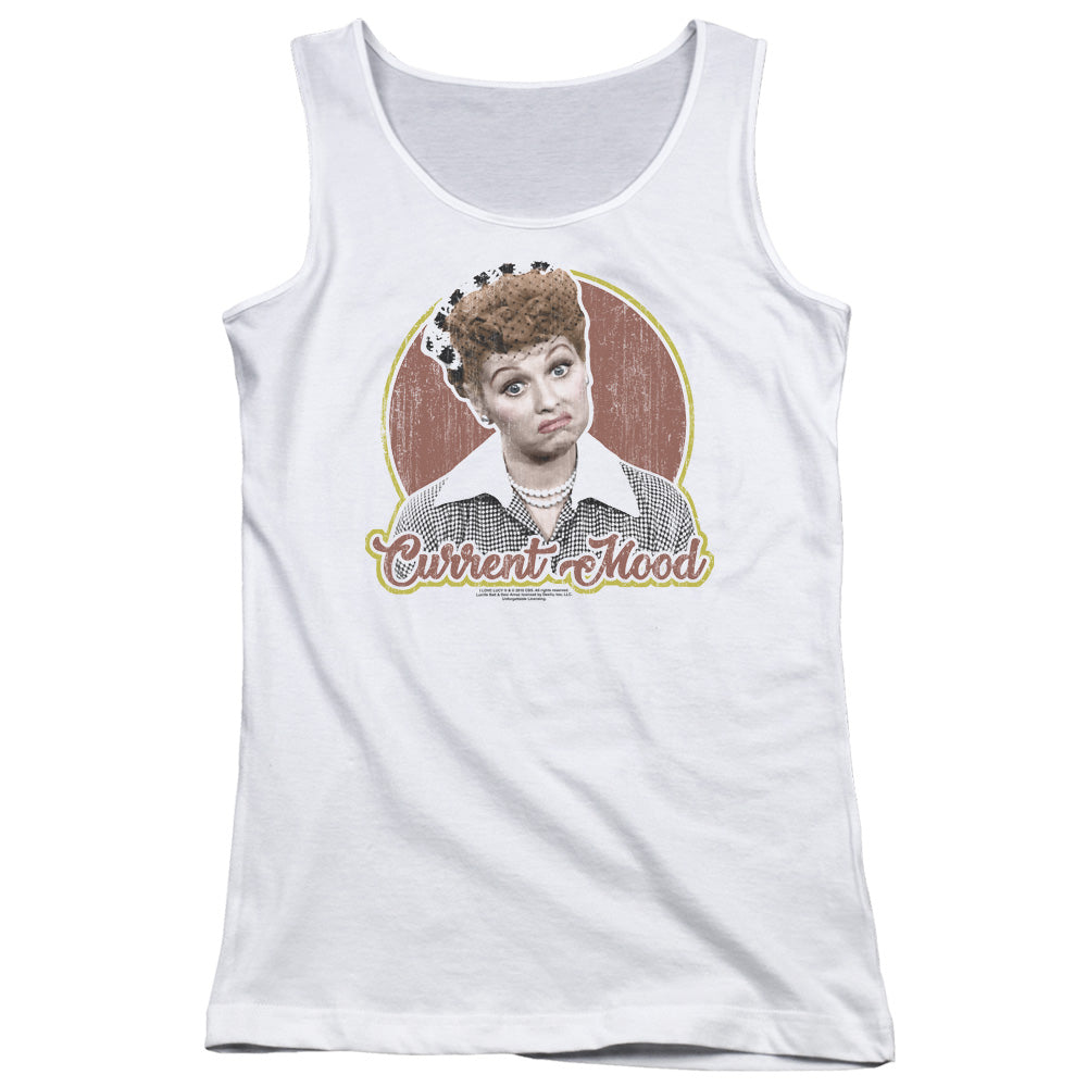 I Love Lucy/current Mood-juniors Tank Top  -white