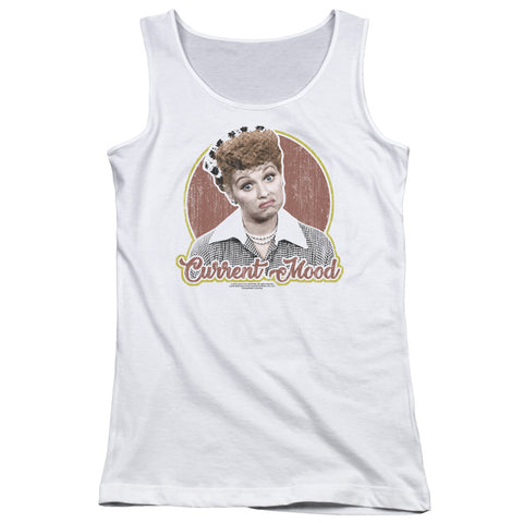 I Love Lucy/current Mood-juniors Tank Top  -white