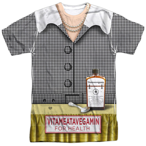 I Love Lucy/vita Costume Alternate-s/s Adult Poly Crew-white
