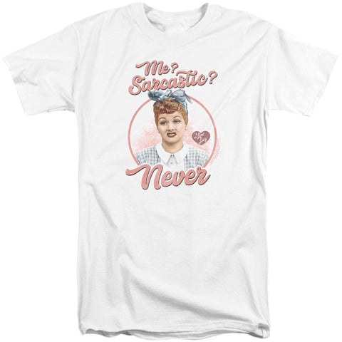 I Love Lucy/sarcastic-s/s Adult Tall 18/1-white