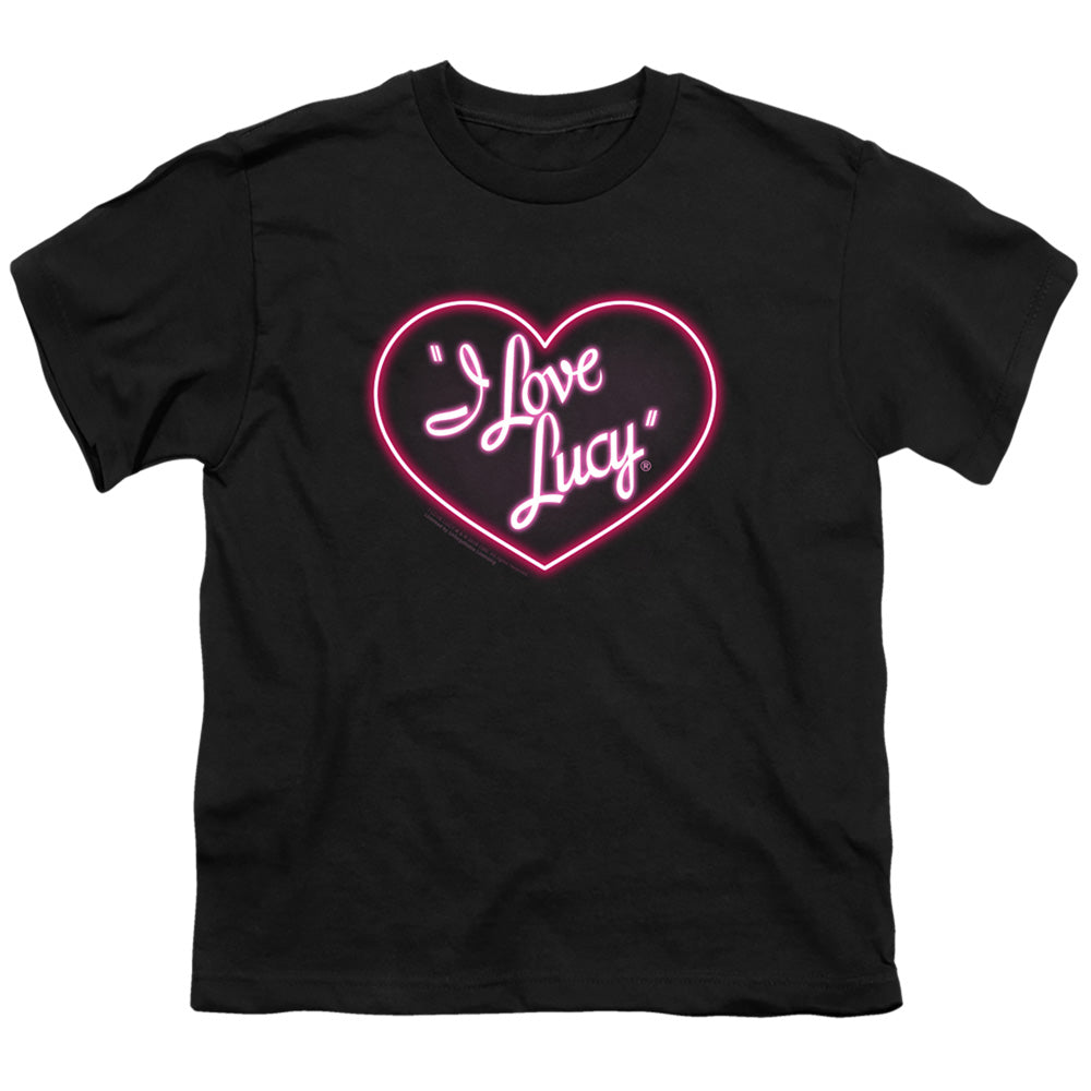 I Love Lucy/neon Logo-s/s Youth 18/1-black