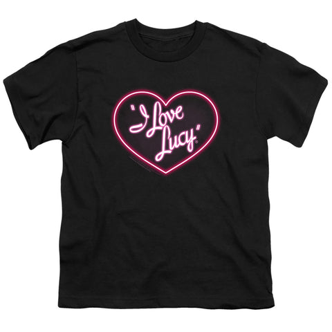 I Love Lucy/neon Logo-s/s Youth 18/1-black