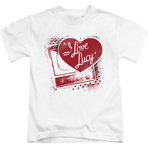 I Love Lucy/spray Paint Heart-s/s Juvenile 18/1-white